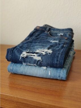 AMERICAN EAGLE 2 x Lot Distressed Jeans - Size 6 Regular